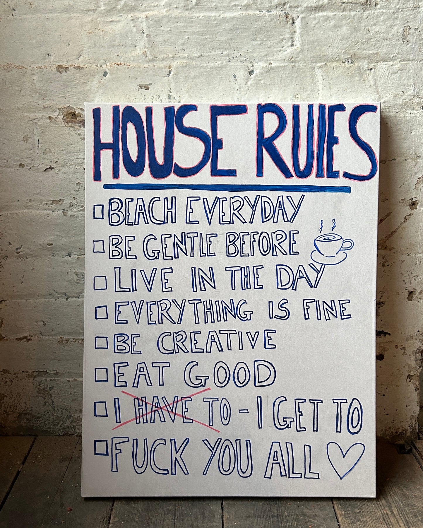 House Rules Canvas